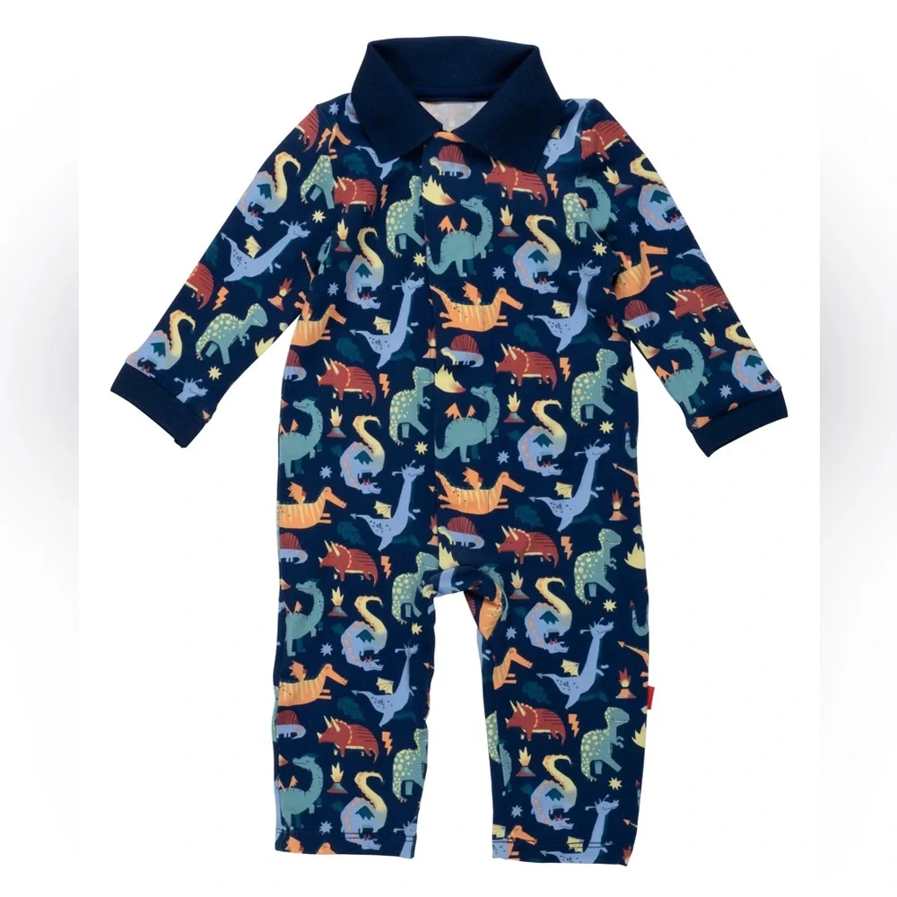 NWT MAGNETIC ME DINO ROMPER - Picture 2 of 8